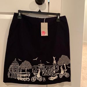 Boden blue skirt, 100% cotton